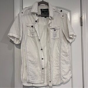 Mens Buckle Black Label short sleeve shirt size XL